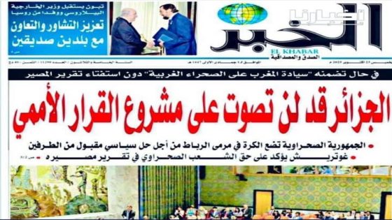 جريدة “الخبر” تلمّح لتراجع الجزائر عن التصويت في مجلس الأمن حول الصحراء المغربية